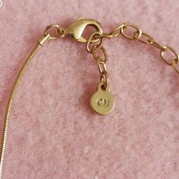 RJ Graziano CN Necklace, Gold Tone with Raphael Cherub Pendant - Picture 5 of 6